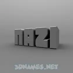 nazi in Solid Grey style - 3D name wallpaper