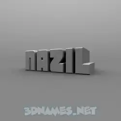 nazil in Solid Grey style - 3D name wallpaper