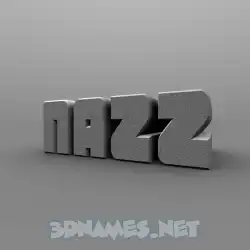 nazz in Solid Grey style - 3D name wallpaper