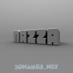 nazza in Solid Grey style - 3D name wallpaper
