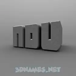 ndu in Solid Grey style - 3D name wallpaper