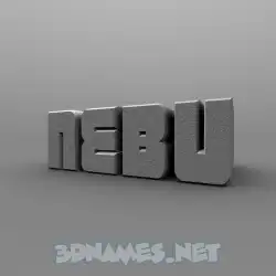nebu in Solid Grey style - 3D name wallpaper