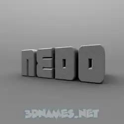 nedo in Solid Grey style - 3D name wallpaper