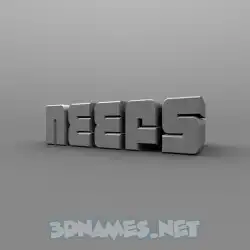 neefs in Solid Grey style - 3D name wallpaper
