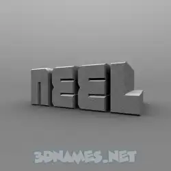 neel in Solid Grey style - 3D name wallpaper