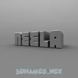 neela in Solid Grey style - 3D name wallpaper