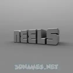 neels in Solid Grey style - 3D name wallpaper