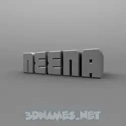 neena in Solid Grey style - 3D name wallpaper