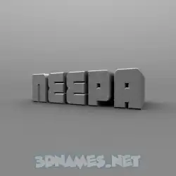 neepa in Solid Grey style - 3D name wallpaper