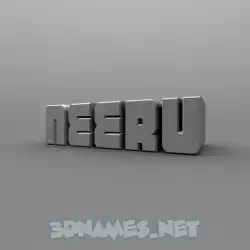 neeru in Solid Grey style - 3D name wallpaper