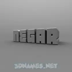 negar in Solid Grey style - 3D name wallpaper