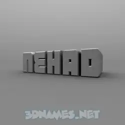 nehad in Solid Grey style - 3D name wallpaper