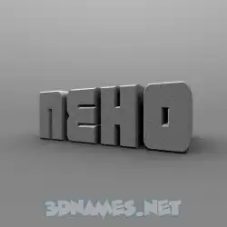 neho in Solid Grey style - 3D name wallpaper