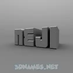 neji in Solid Grey style - 3D name wallpaper