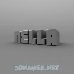 nella in Solid Grey style - 3D name wallpaper
