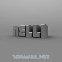 nelli in Solid Grey style - 3D name wallpaper
