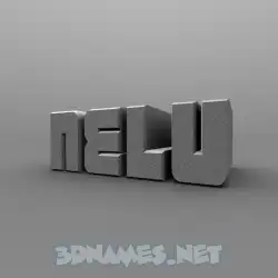 nelu in Solid Grey style - 3D name wallpaper