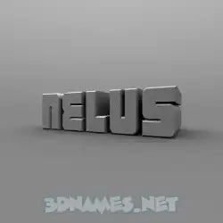 nelus in Solid Grey style - 3D name wallpaper