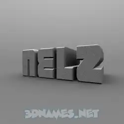 nelz in Solid Grey style - 3D name wallpaper
