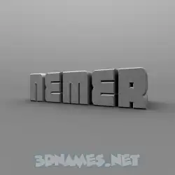 nemer in Solid Grey style - 3D name wallpaper