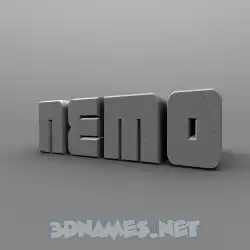 nemo in Solid Grey style - 3D name wallpaper