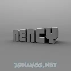 nency in Solid Grey style - 3D name wallpaper