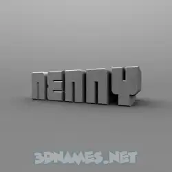 nenny in Solid Grey style - 3D name wallpaper