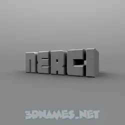 nerci in Solid Grey style - 3D name wallpaper