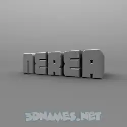 nerea in Solid Grey style - 3D name wallpaper