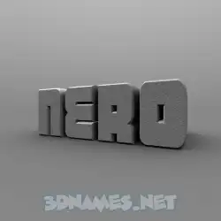 nero in Solid Grey style - 3D name wallpaper