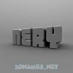 nery in Solid Grey style - 3D name wallpaper