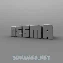 nesma in Solid Grey style - 3D name wallpaper