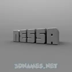 nessa in Solid Grey style - 3D name wallpaper