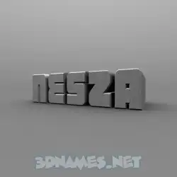 nesza in Solid Grey style - 3D name wallpaper