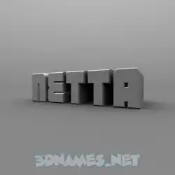 netta in Solid Grey style - 3D name wallpaper
