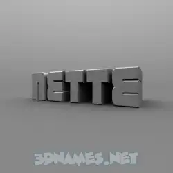 nette in Solid Grey style - 3D name wallpaper