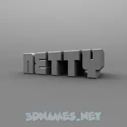 netty in Solid Grey style - 3D name wallpaper