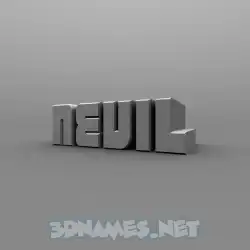 nevil in Solid Grey style - 3D name wallpaper