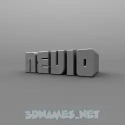 nevio in Solid Grey style - 3D name wallpaper