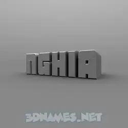 nghia in Solid Grey style - 3D name wallpaper