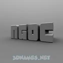ngoc in Solid Grey style - 3D name wallpaper
