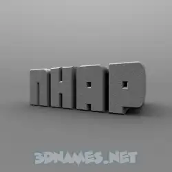 nhap in Solid Grey style - 3D name wallpaper