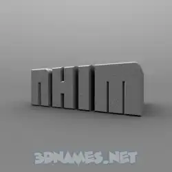 nhim in Solid Grey style - 3D name wallpaper