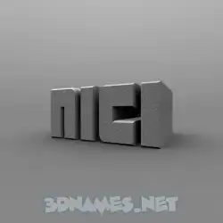 nici in Solid Grey style - 3D name wallpaper