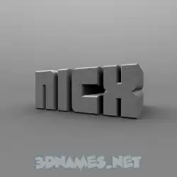 nicx in Solid Grey style - 3D name wallpaper