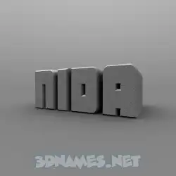 nida in Solid Grey style - 3D name wallpaper