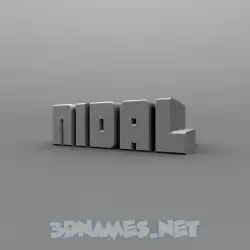 nidal in Solid Grey style - 3D name wallpaper
