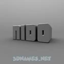 nido in Solid Grey style - 3D name wallpaper