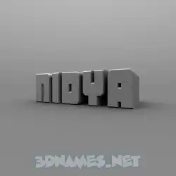 nidya in Solid Grey style - 3D name wallpaper