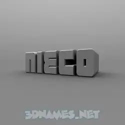 nieco in Solid Grey style - 3D name wallpaper